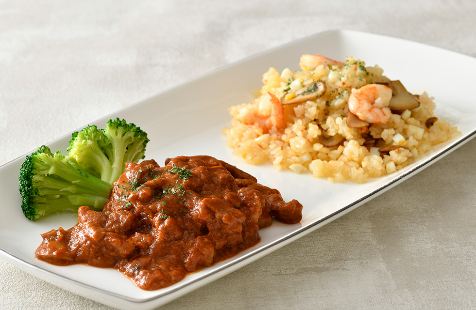 ル グラン】【シェフのおすすめランチプレート】仔牛肉のストロガノフ
